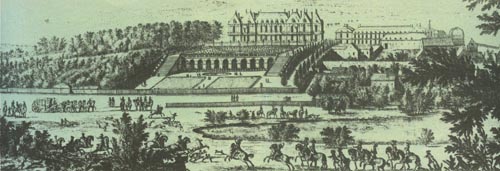 Оранжерея в Версальском парке. Гравюра конца XVII века.