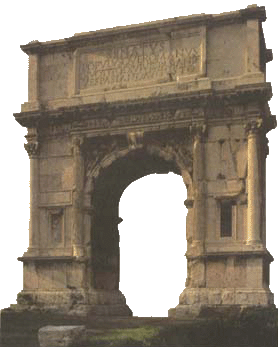 Арка Тира, ок. 90 г.н.э., мрамор, кирпич, Форум Веспасиана, Рим