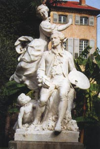 Статуя Фрагонара, установленная на родине художника, в Грассе