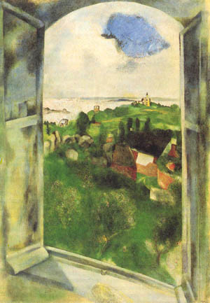 М.З. Шагал. Окно на острове Бреа. 1924. Цюрих. Кунстхауз