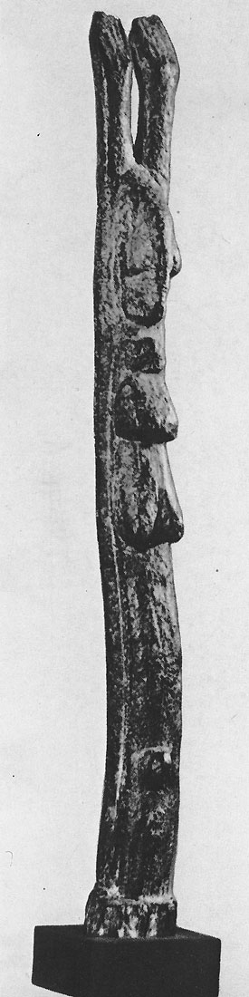 114 Столбообразная статуэтка. Дерево. Народность теллем (?), Мали. Частная коллекция, Милан