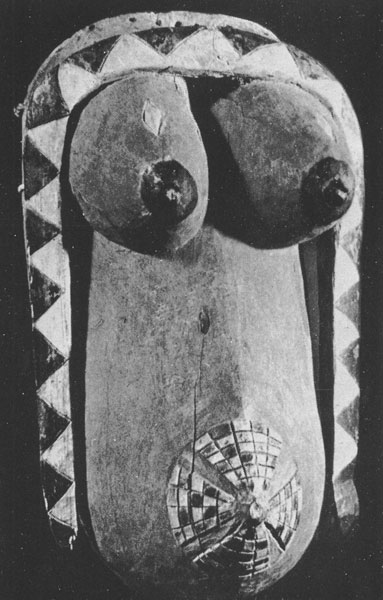 175 Маска в виде женского торса. Раскрашенное дерево. Народность бага, Гвинея. Музей народоведения, Роттердам