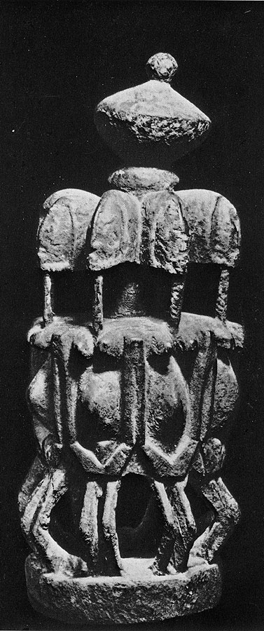 504 Ритуальная многофигурная скульптура. Дерево. Народность догоны, Мали. Музей примитивного искусства, Нью-Йорк