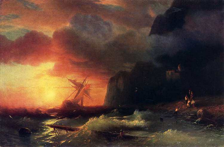 SHIPWRECK OFF MOUNT ATHOS. 1856 