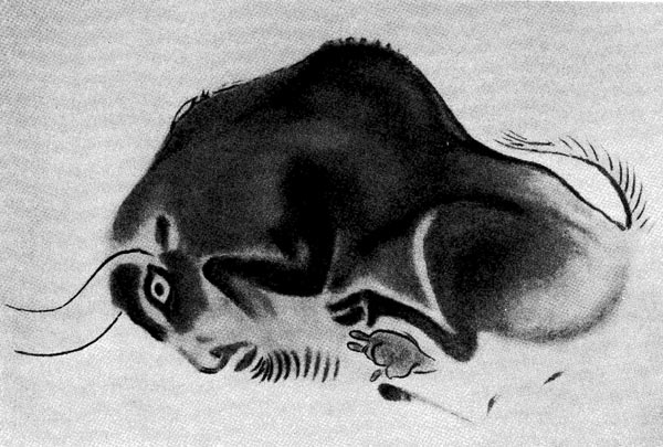5.  Раненый бизон.  Живописное  изображение в Альтамирской пещере.
