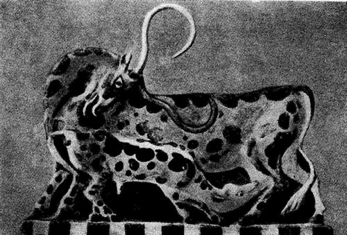 1076. Коза с козленком. Фаянсовая табличка. Середина 2 тысячелетия до н.э.Гераклейон. Музей.