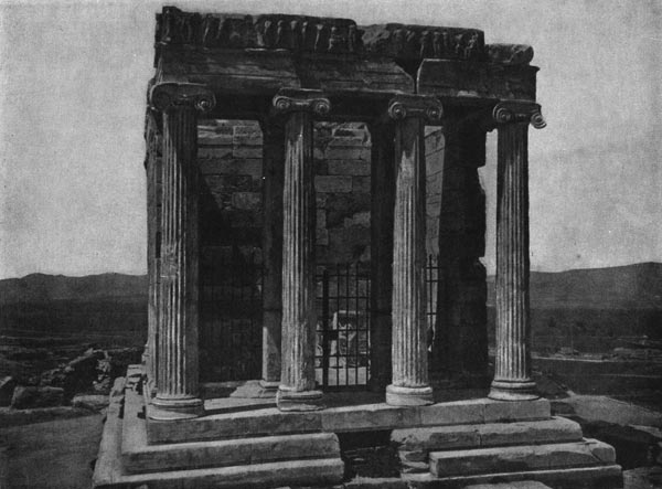 162.     Калликрат.   Храм   Ники  Аптерос. Вид с востока.