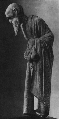236а. Старый учитель. Терракотовая статуэтка из Аттики. Париж. Лувр.