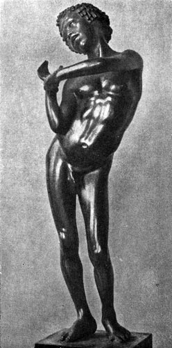 236б. Мальчик-нубиец. Бронзовая статуэтка ИЗ Александрии. Париж. Национальная библиотека.