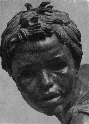 237а. Мальчик на лошади. Фрагмент бронзовой статуи, найденной в море у мыса Артемисион. Конец 2 в. до н. э. Афины. Национальный музей.