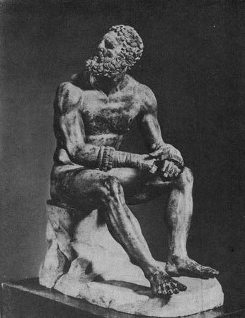 238б. Аполлоний, сын Нестора. Статуя кулачного бойца. Бронза. 1 в. до н.э. Рим. Музей Терм.