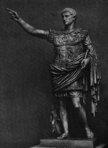 269.     Статуя Августа с виллы Ливии в Прима Порта. Мрамор. Начало 1 в. н. э. Рим.Ватикан.