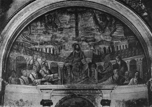 309а. Алтарная мозаика церкви Санта Пуденциана в Риме. Около 400 г. Частично реставрирована.