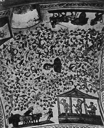 3096. Церковь Санта Костанца в Риме. Мозаика свода. Середина 4 в.