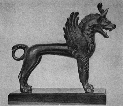 345а. Фантастический зверь. Бактрийская бронзовая статуэтка. 4 в. до н. э. Лондон. Британский музей.