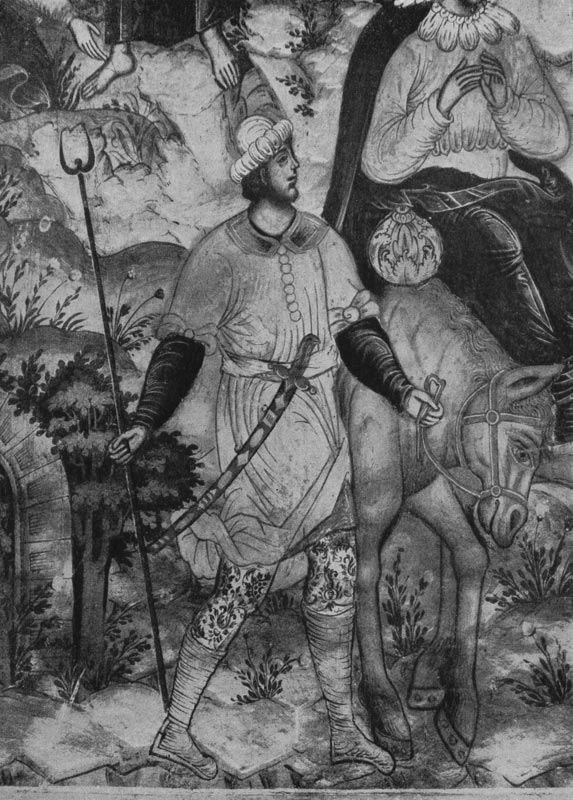 144.  Фрагмент фрески из цикла «Житие Елисея» в церкви Ильи Пророка в Ярославле. 1680 г.