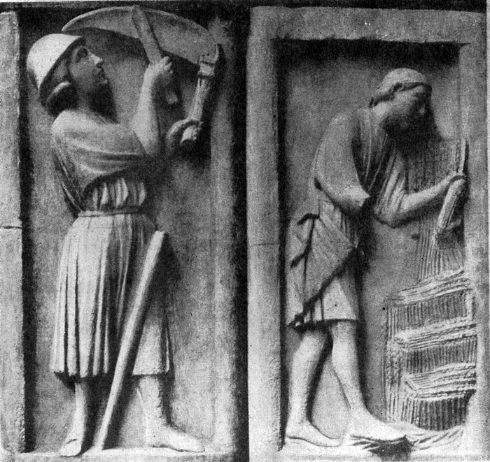 220 б. Аллегорические изображения месяцев. Рельефы собора Парижской Богоматери. 1210-1225 гг.
