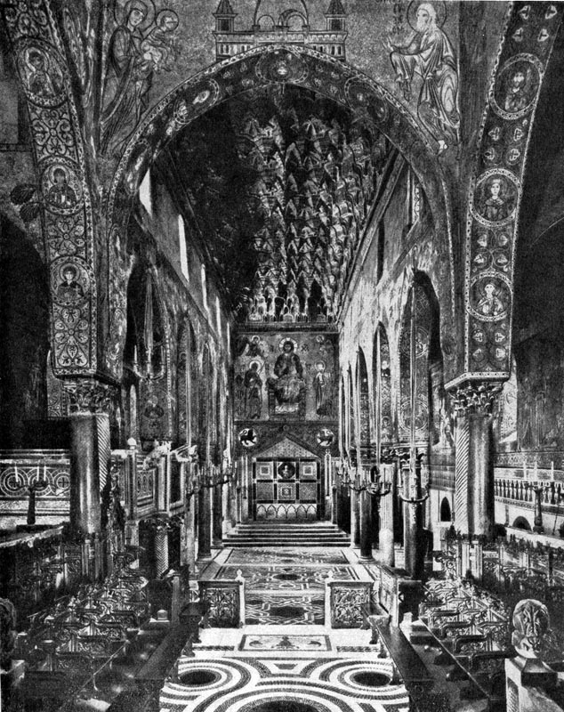 336.  Палатинская  капелла в Палермо. 1129 -1143 гг. Внутренний вид