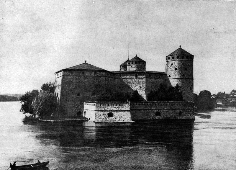 404.Замок Олавинлинна в городе Савонлинна 1475 г. Общий вид