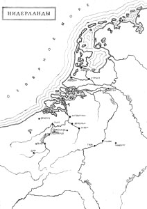 Карта  Нидерландов.