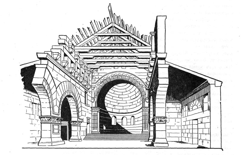Базилика в Кальб-Лузе. Внутренний вид. Реконструкция.