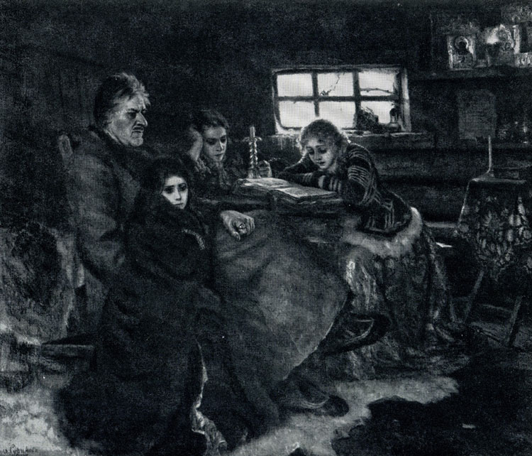 В. И. Суриков. Меншиков в Березове. 1883 г. Москва, Третьяковская галлерея.