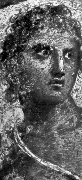  82. .   '   '  . I .(Achille. Fragment de la fresque 'L'adieu d'Achille et de Briseis'. Pompei. I de n.e.) 
