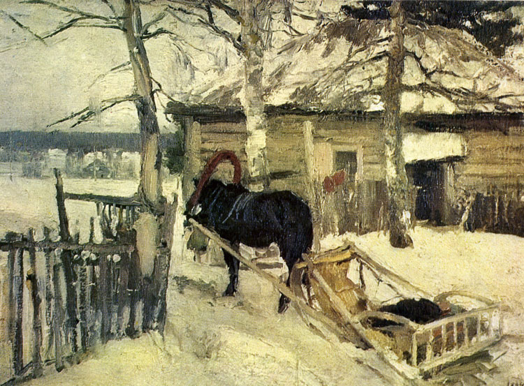  69. .. . 1894. ,  .(K. Korovine. L'ffiver. 1894. Galerie Tretiakov. Moscou.)