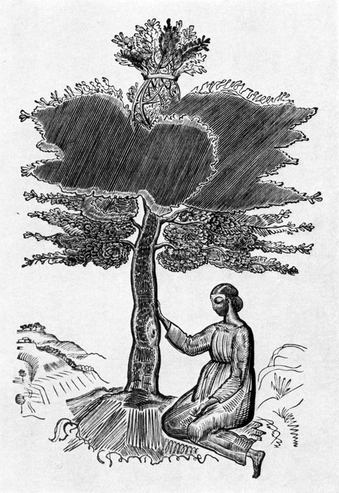  119. . .   ' '. . 1925.(. Favorski. Frontispice au 'Livre de Ruth'. Gravure sur bois. 1925.) 
