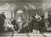 Ж.-Л. Лагрене. Федра, обвиняющая Ипполита перед Тезеем. Масло. 1796